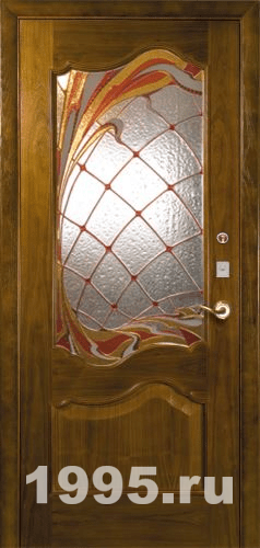 Двери с витражами и массивом дерева № 15 Двери с витражами и массивом дерева № 15