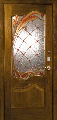 Двери с витражами и массивом дерева № 15